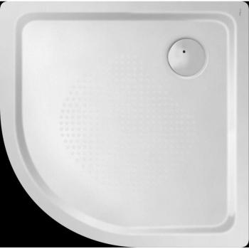 Douche Azura SLIM 1-4 : Receveur Ronde 90 cm × 90 cm en Acier Émaillé Blanc