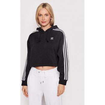 Adidas Damen Hoodie Kurz Schwarz 38