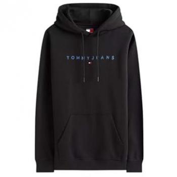 Hoodie Tommy Jeans Noir Poche Kangourou