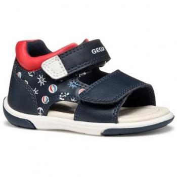 Sandales Geox Zapito A marine et rouge pour garçon