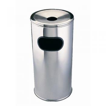 Bolero Large Cigarette Bin Stainless Steel Waste Dustbin Rubbish 620X300Mm