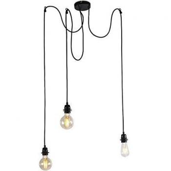 Qazqa Elegante Pendelleuchte Cava luxe Schwarz