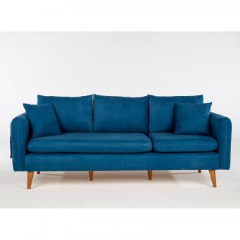Canapé 3 places en Tissu Bleu Foncé Meganisi
