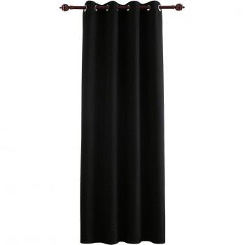Deconovo Kids Bedroom Blackout Curtain 52x 95 Black