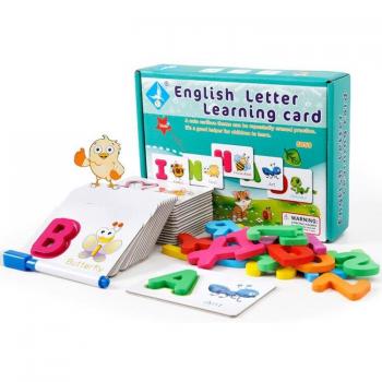 Cartes d'Apprentissage Alphabétiques Bois pour Bébé
