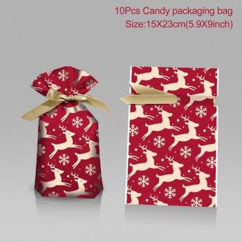 Bolsa de Dulces Santa Claus 10 Uds, Decoración Navideña Copo de Nieve 2022