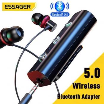 Ricevitore Bluetooth Essager 5.0 – Transmissore Wireless per Auricolari con ingresso AUX 3,5 mm