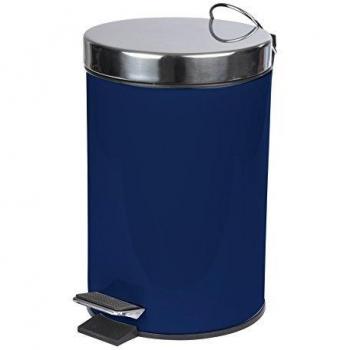 Poubelle à pédale 3 L, Métal Indigo