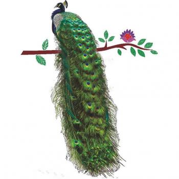 Peacock Tree Wall Decor