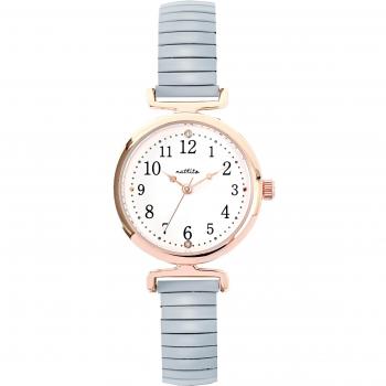 Reloj Femenino Nady Azul con Banda de Metal Fole