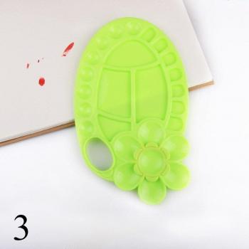 Paleta de dibujo en forma de flor con seis compartimentos