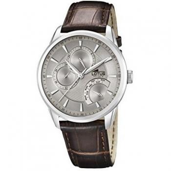Lotus Herrenuhr 15974/2 – Analog, Lederarmband (braun)
