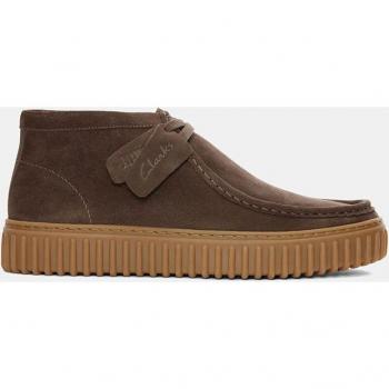 Clarks Torhill Hi Wallabee Marrón Hombre Botín de Serraje