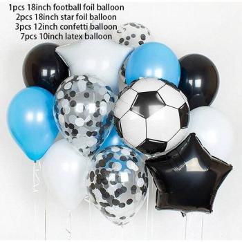 Globos de Fútbol 18 con Guirnalda de 16 Pies