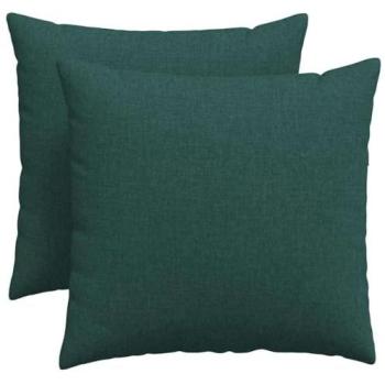 Paire de Coussins Vert Foncé (Vidaxl) – 50 × 50 cm