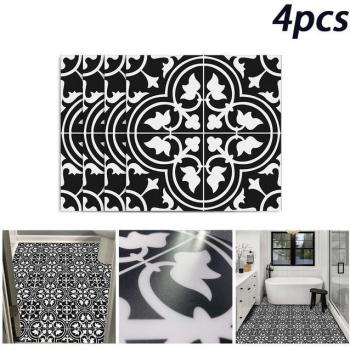 Autocollant de sol décoratif en PVC, 4 pièces, 30x30CM, imperméable et antidérapant