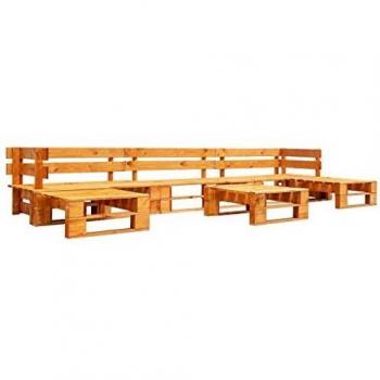 VidaXL Ensemble de Canapés Palette 6 pcs Marron Miel