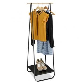 Relaxdays Appendiabiti con Stile Legno, Ripiano, Porta Scarpette