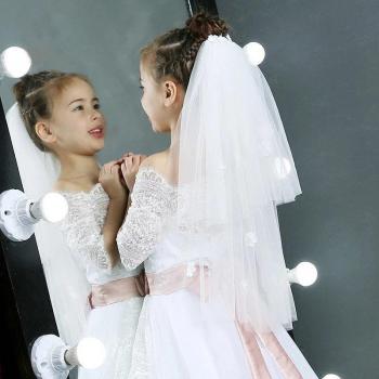 Girls First Communion Veil with Comb