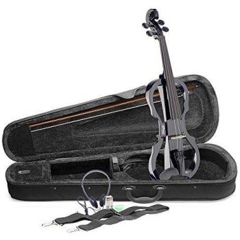 Stagg Shaped Electric Violin Package Black