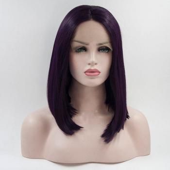 Synthetic Dark Purple Short Bob Wig