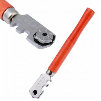 Tipped Glass Tile Cutter 130mm with Wooden Handle