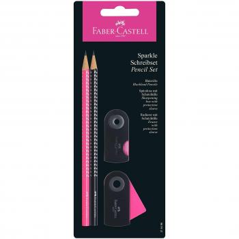 Colección Brillante Faber-Castell Eco Rosa-Black con Afilador