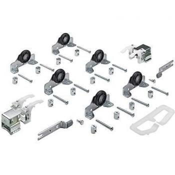 Kit d’installation Hettich TopLine : ferrure porte coulissante 3‑portes, capacité 50 kg
