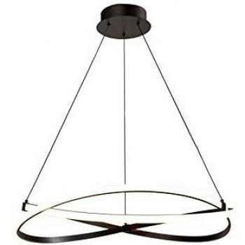 Suspension LED Infinity Brun Oxydé 40 cm – 1 Ampoule