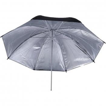Schwarz Silber Fotostudio Regenschirm 83cm
