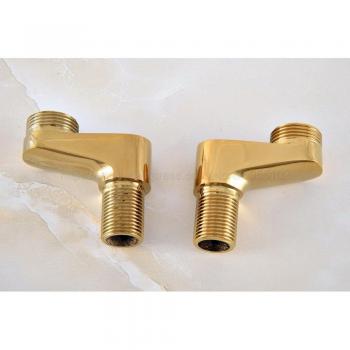 Claw Foot Rain Shower Faucet in Golden Brass with Swing Arms