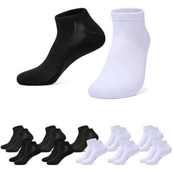 Falechay Socquettes Courtes 10 Paires Coton 39-42 Noir et Blanc