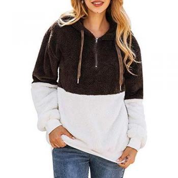 Veste à capuche chaude et souple en fausse fourrure pour femme, parfaite pour l'hiver et l'automne