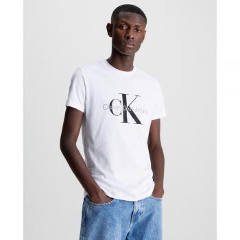 Calvin Klein Jeans T-Shirt Uomo Slim Fit Monogram Bianco