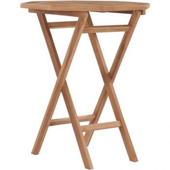 VidaXL Folding Patio Table 23.6x23.6x29.5 Solid Teak Wood