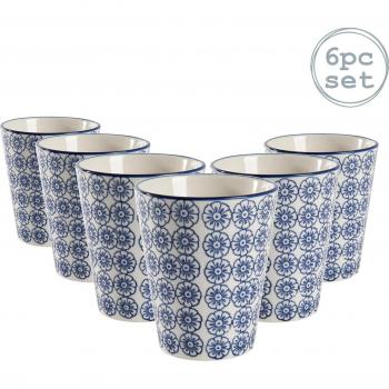 Hand-Printed Tumbler Set of 6