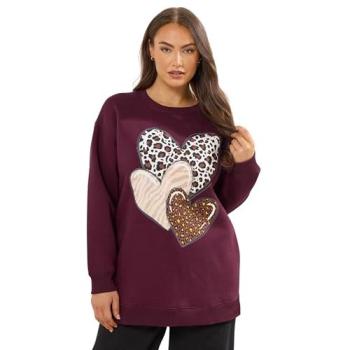 Women's Burgundy Heartbeat Sweatshirt (Size 20)
