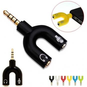 Adattatore Sdoppiatore Cuffie Microfono 3.5 Mm