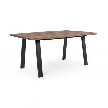 Mesa de jardín Oslo de madera natural y aluminio