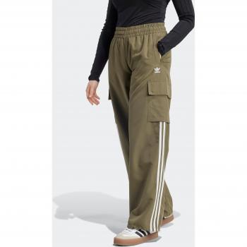Adidas Adicolor Olive Cargo Pants with 3‑Stripes