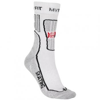 POWERSLIDE MyFit Skating-Fitness-Socken (38‑41) – weiß/grau