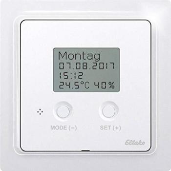 Eltako TF‑UTH: Funktions­Uhr, Thermo und Hygrostat