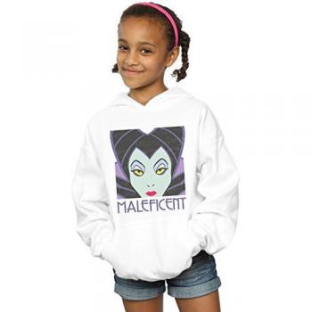 Girl’s 12‑13 Maleficent Short‑Sleeve Hoodie, White