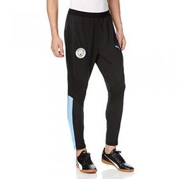 Pantalon de Sport Puma MCFC Training Pro avec Poches Zippées Noir/Bleu Clair Équipe FR : XL