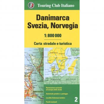Danimarca, Svezia, Norvegia 1:800.000. Carta stradale e turistica. Ediz. multilingue