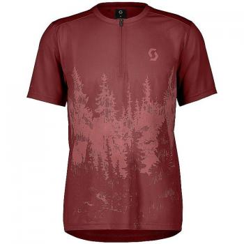 Scott Herren Radshirt Trail Flow Zip SS dunkelrot Größe S 403231