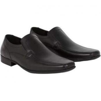 Jeremy Herren Leder Slipper Freizeitschuh Schwarz