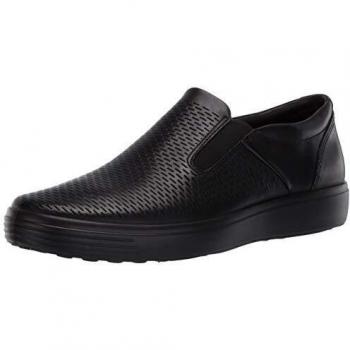 Ecco Herren SOFT7M Slip On Sneaker, Schwarz