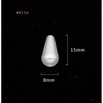 100p Ivory/White ABS Imitation Pearl Spacer Beads