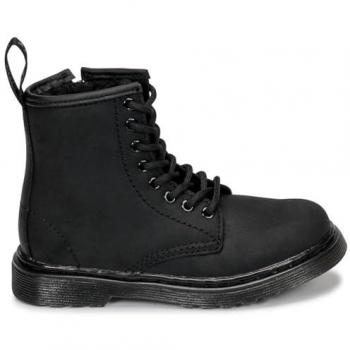 Anfibi Dr. Martens 1460 Serena Lined Faux Fur in Pelle Nera Junior